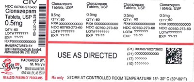Clonazepam 60760 273 60